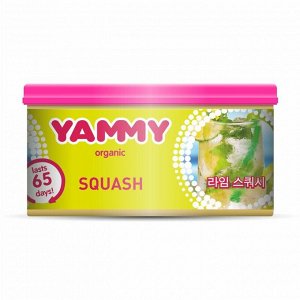 Ароматизатор на торпедо Yammy Squash (Свежесть), с растительным наполнителем, баночка 42г, арт. D012