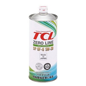Масло моторное TCL Zero Line 5w20, синтетическое, API SP, ILSAC GF-6A, для бензинового двигателя, 1л, арт. Z0010520SP