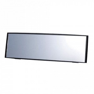 Зеркало салонное Carmate Convex Mirror, прямоугольное, панорамное, 75x240мм, с хромовым напылением от яркого света и УФ-лучей, чёрное, арт. M8