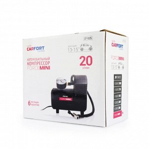 Компрессор автомобильный Carfort Force Mini, 12В, 5А, 20л/мин, 7атм