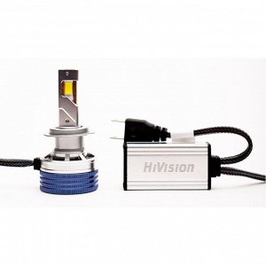 Лампа светодиодная HiVision Z7 Power Bright H7 (PX26d, T11), 12В, 50Вт, 6000К, комплект 2 шт, арт. Л0429