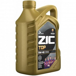 Масло моторное ZIC TOP 5w40, синтетическое, API SP, ACEA A3/B3/B4, универсальное, 4л, арт. 162682
