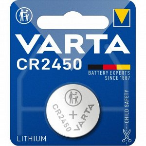 Батарейка литиевая Varta Professional Electronic, CR2450 (Ø24.0x5.0мм), 3В, 1 шт
