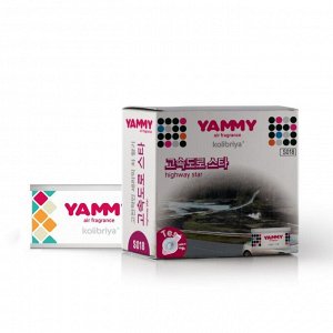 Ароматизатор на торпедо Yammy Highway Star (Цитрус и цветы), меловой, баночка, арт. S018