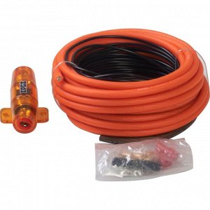 Комплект проводов для усилителя EDGE EDC-PK800, силовой (8AWG) и управляющий (18AWG) кабели, держатель с предохранителем Mini ANL 40А, клеммы (8AWG)