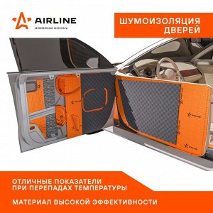 Вибропоглощающий материал Airline Main 3 PRO, толщина 3мм, 5.2кг/м², КМП 0.3, лист 250х400мм, арт. ADVI007