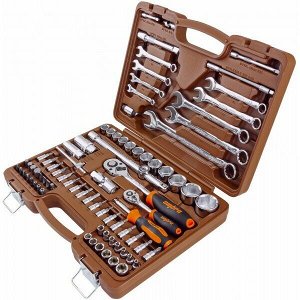 Набор инструментов Ombra, под размеры 1/2" и 1/4", комплект 82 предмета, арт. 55014
