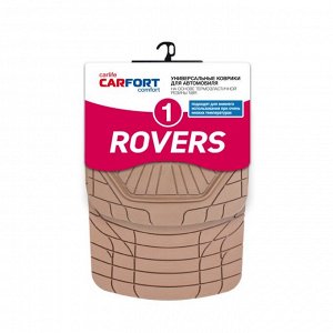 Коврики универсальные CARFORT ROVERS 1 для переднего и заднего ряда, бежевый цвет, ванночка, 4шт