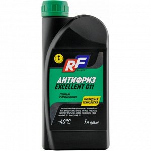 Антифриз Ruseff Antifreeze Excellent, H-OAT, G11, зелёный, -40°C, 1л, арт. 17341N