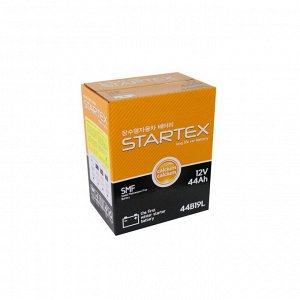 Аккумулятор Startex 44B19L, 44Ач, CCA 350А, необслуживаемый
