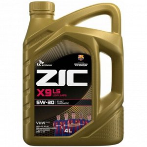 Масло моторное ZIC X9 LS 5w30, синтетическое, API SN, ACEA C3, универсальное, 4л, арт. 162608