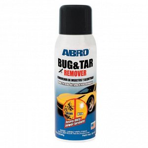Очиститель кузова ABRO Bug & Tar Remover, от следов насекомых, смолы и дорожной грязи, аэрозоль 340г, арт. BT-422