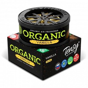Ароматизатор на торпедо Tensy Organic Ваниль, с растительным наполнителем, баночка 20г, арт. TO-06