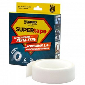 Лента клейкая двусторонняя ABRO, акриловая, 30мм x 3м, прозрачная, арт. TGE-030-0.8-3-PLUS-RE