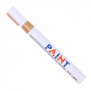 Маркер эмалевый Sipa Paint Marker, золотой, перманентный, для различных поверхностей, 4мм