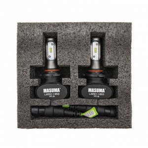 Лампа светодиодная Masuma LED HB3 (9005) (P20d, T12), 12/24В, 18Вт, 6000К, комплект 2 шт