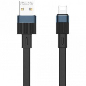 Кабель для мобильных устройств Remax Elastic Aliminium Data Cable, с USB на Lightning, 3А, 1м, чёрный, арт. RC-C001