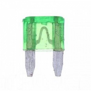 Предохранитель автомобильный, флажковый, мини (MINI S1035-1/FN), зелёный, 30А, комплект 5 шт