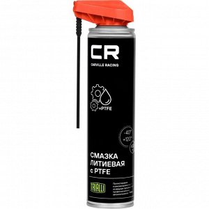 Смазка аэрозольная Carville Racing, многоцелевая, литиевая, с PTFE, белая, баллон 400мл (с мульти-позиционным распылителем 2в1), арт. G7400654