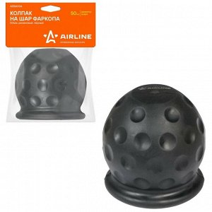 Колпак на шар фаркопа Airline, 50мм, резиновый, чёрный, арт. AEBA006