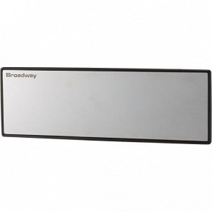 Зеркало салонное Napolex Broadway Aluminum Plating Mirror, прямоугольное, прямое, 75x240мм, антибликовое осветляющее напыление для тонированных авто, чёрное, арт. BW-862