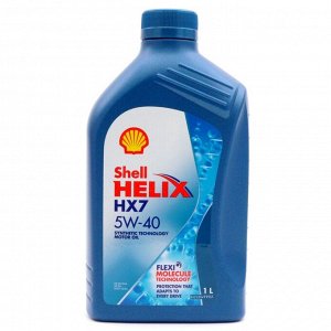 Масло моторное Shell Helix HX7 5w40, полусинтетическое, API SN+, ACEA A3/B3/B4, универсальное, 1л, арт. 550051496