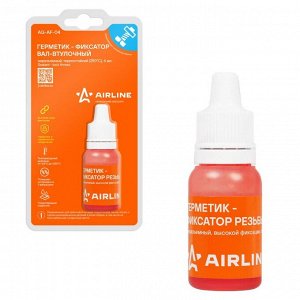 Герметик-фиксатор Airline Sealant-lock Thread, вал-втулочный, неразъёмный, термостойкий (до +250°С), красный, флакон 6мл, арт. AGAF04