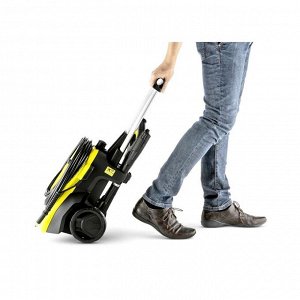 Мойка высокого давления Karcher K4 Compact, 220В, 1.8кВт, 130бар, 420л/ч, длина шланга 6м, с насосом для забора воды, на колёсах, арт. 1.637-310.0/1.637-500.0