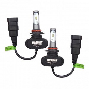Лампа светодиодная Masuma LED HB4 (9006) (P22d, T12), 12/24В, 18Вт, 6000К, комплект 2 шт