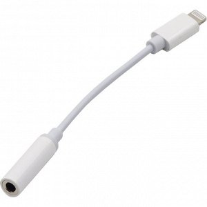 Кабель-переходник для мобильных устройств Adpter Safe Cable, с Lightning (M) на mini-jack (F), 11см, белый, арт. C06-01A