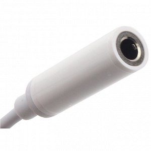 Кабель-переходник для мобильных устройств Adpter Safe Cable, с Lightning (M) на mini-jack (F), 11см, белый, арт. C06-01A