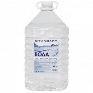 Вода дистиллированная Владсинтез Standart, ГОСТ 6709-72, 4л