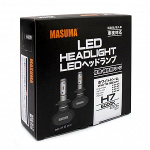 Лампа светодиодная Masuma LED H7 (PX26d, T11), 12/24В, 18Вт (соответствует 55Вт), 6000К, комплект 2 шт, арт. L670