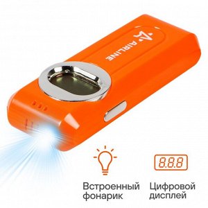 Алкотестер Airline, с цифровым дисплеем и фонариком, 0–1.9‰, время продува 5с, питание 2хAAA, арт. ALK-D-02