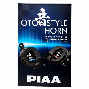 Сигнал звуковой PIAA Horn Oto Style, 12В, частота 400/500Гц, громкость 112дБ, комплект 2 шт