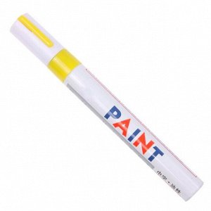 Маркер эмалевый Sipa Paint Marker, жёлтый, перманентный, для различных поверхностей, 4мм