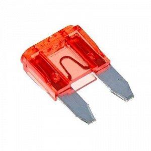 Предохранитель автомобильный, флажковый, мини (MINI S1035-1/FN), красный, 10А, комплект 5 шт