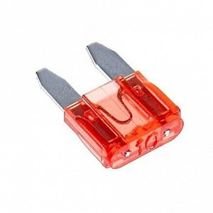 Предохранитель автомобильный, флажковый, мини (MINI S1035-1/FN), красный, 10А, комплект 5 шт