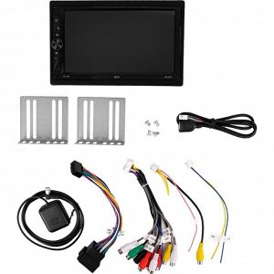 Мультимедийный центр ACV AD-7002, 2 DIN, Android 11, 7" (1024x600), USB/AUX/Bluetooth, 4х50Вт, поддержка камеры заднего вида, с GPS, настраиваемая подсветка
