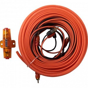 Комплект проводов для 2-канального усилителя EDGE EDC-AK820, силовой (8AWG), заземляющий (8AWG), акустический (18AWG), управляющий (18AWG) и межблочный кабели, держатель с предохранителем Mini ANL 40А