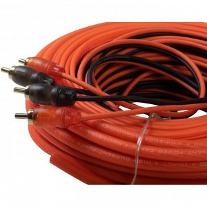 Комплект проводов для 2-канального усилителя EDGE EDC-AK820, силовой (8AWG), заземляющий (8AWG), акустический (18AWG), управляющий (18AWG) и межблочный кабели, держатель с предохранителем Mini ANL 40А