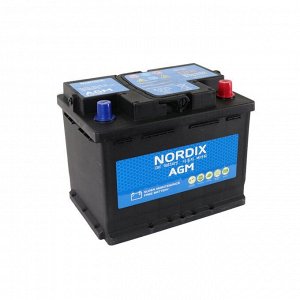 Аккумулятор Nordix LN2/L2(H5) L, 60Ач, CCA 680А, необслуживаемый, технология AGM