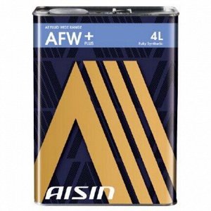 Масло трансмиссионное Aisin AFW+, синтетическое, универсальное, для АКПП, 4л, арт. ATFMT4SB