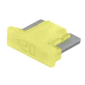Предохранитель автомобильный, флажковый, мини (LOW PROFILE MINI FL), жёлтый, 20А, комплект 5 шт