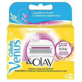 $ -> VENUS&OLAY Sugarberry Сменные кассеты для бритья 4шт