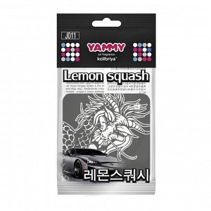 Ароматизатор подвесной Yammy Lemon Squash (Лимонная свежесть), картон с пропиткой, арт. J011