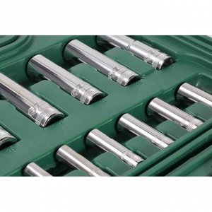Набор торцевых головок SATA с трещоткой, под размеры 1/2" и 1/4", комплект 88 предметов, арт. 09013 (обновлённый)