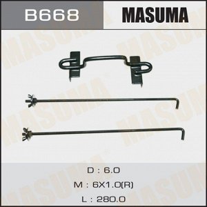 Крепление для аккумуляторов Masuma, типоразмер B, планка и стяжки, арт. B668