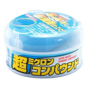 Полироль кузова Soft 99 Super Micro Rubbing Compound, абразивный, для светлых автомобилей, банка 180г, (+губка), арт. 09052