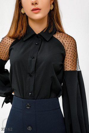 Блуза с прозрачными вставками